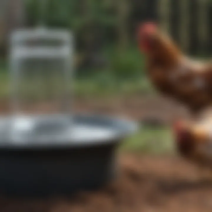 Different types of water feeders for poultry