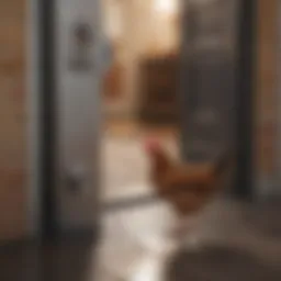 Automated ChickenGuard door opener in action