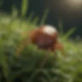 Close-up of a tick on grass