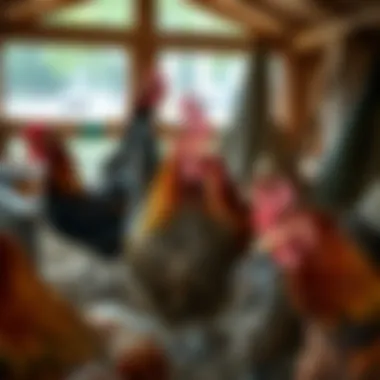 Chickens in a clean and well-maintained coop