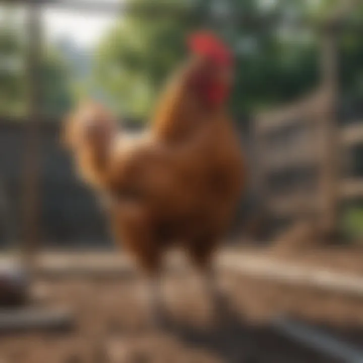 Step-by-step construction of a chicken run, illustrating techniques for stability.