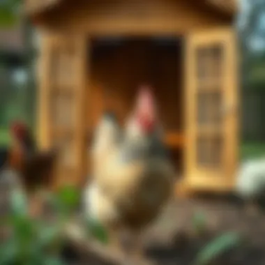 Maintenance Tips for a Healthy Chicken Coop A well-maintained chicken coop with happy chickens