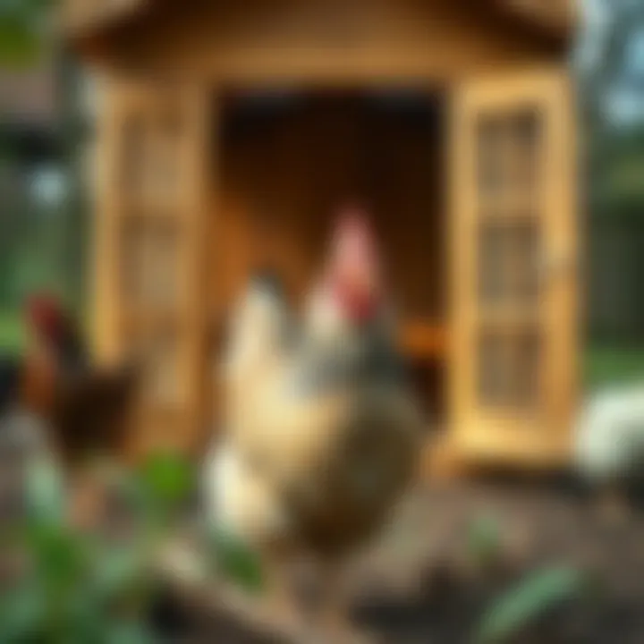 Maintenance Tips for a Healthy Chicken Coop A well-maintained chicken coop with happy chickens