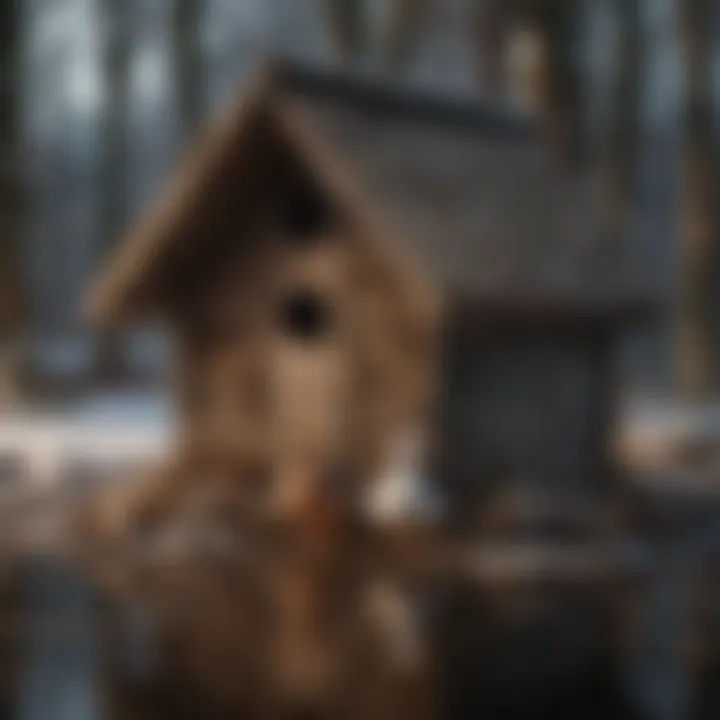 Duck owners performing maintenance on a winter duck house.