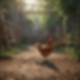 A spacious chicken run design featuring natural elements