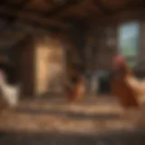 Detailed view of a beautifully designed chicken and duck coop