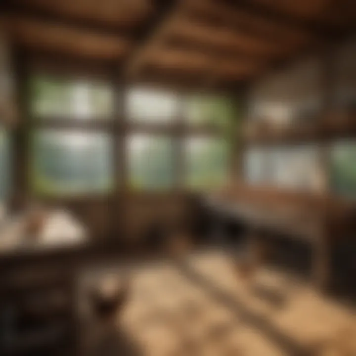 Interior layout showcasing nesting areas for both chickens and ducks