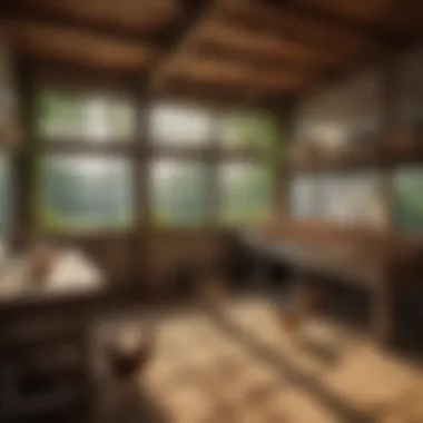 Interior Layout of a Dual-Purpose Coop Interior layout showcasing nesting areas for both chickens and ducks