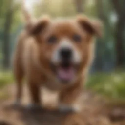 A healthy pet enjoying outdoor play