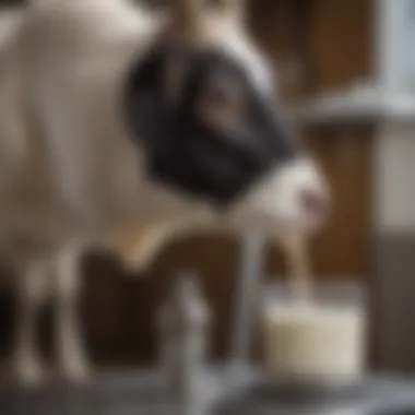 Key Features of Milking Stands Close-up view of essential features on a milking stand