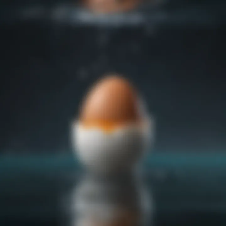 Illustration of an egg in water demonstrating buoyancy