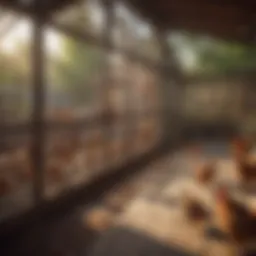 A spacious chicken coop design with ample outdoor run area for chickens