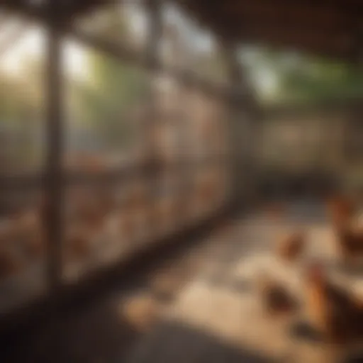 A spacious chicken coop design with ample outdoor run area for chickens
