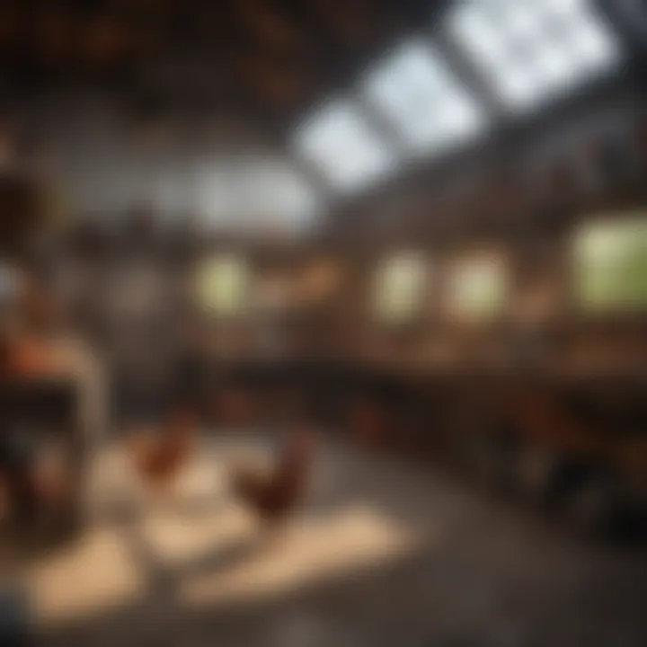 Interior layout of a chicken house for optimal space