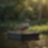 Innovative duck feeder design showcasing versatility and functionality