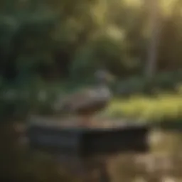 Innovative duck feeder design showcasing versatility and functionality