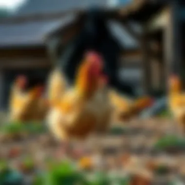 Environmental Considerations in Feeding Natural environment for free-range chickens