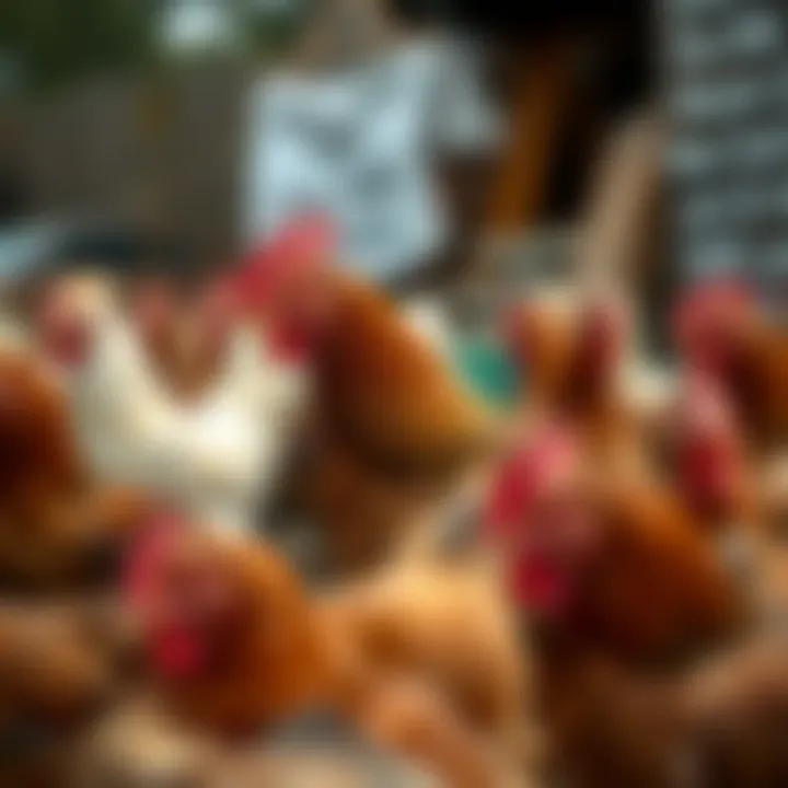 Illustration of local regulations regarding backyard chickens