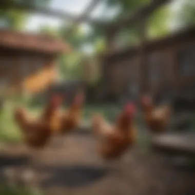Outdoor Roaming Area for Chickens Outdoor roaming area for chickens