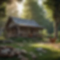 A beautifully designed chicken house with natural surroundings