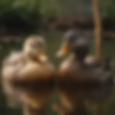 Ducks interacting in a nurturing setting