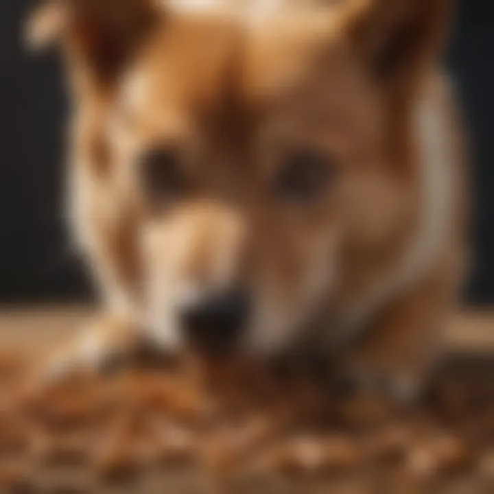 A pet enjoying dried mealworms as a treat, illustrating their appeal