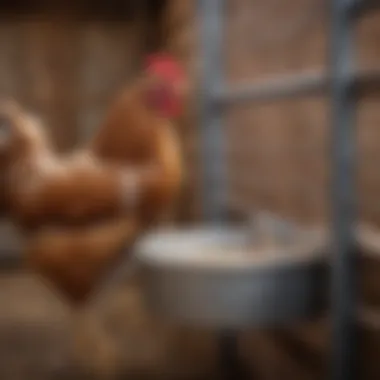 Installation of a chicken waterer in a coop setting