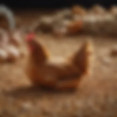 A close-up of healthy chicken feed and grains