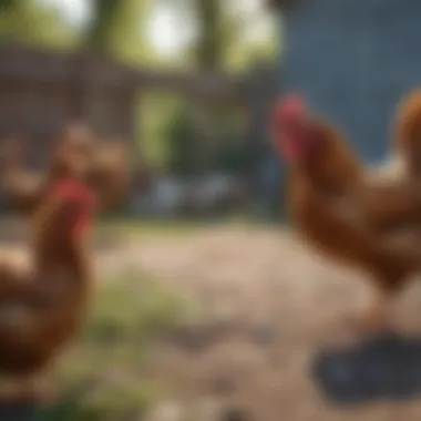 A visual guide on chicken behavior near residential areas