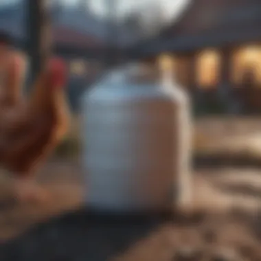 Insulated water container designed for poultry