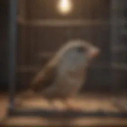 Well-secured bird cage with protective barriers