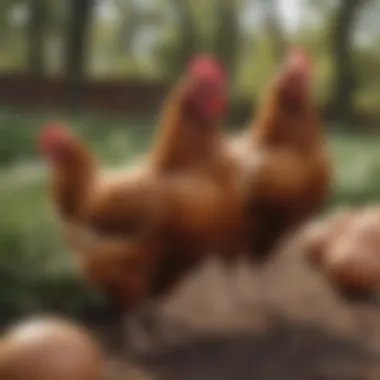 Chickens Thriving in Free-Range Settings Chickens in a free-range environment, highlighting their adaptability to different climates