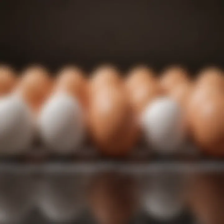 Nutritional comparison chart of chicken eggs