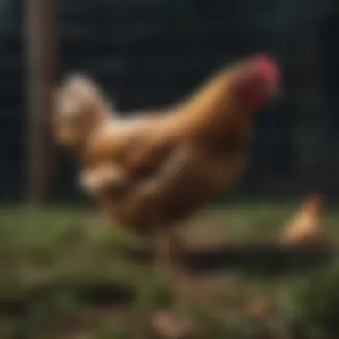 Installation of electric chicken netting in the yard