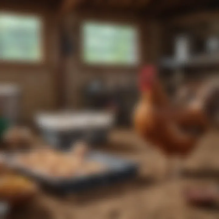 A complete setup of health-monitoring tools for proactive poultry care.