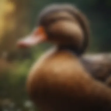 Signs of Healthy Ducks Healthy duck exhibiting vibrant plumage