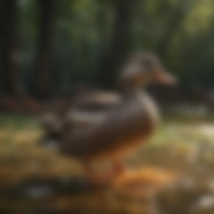 Diverse duck feed showcasing nutritious options
