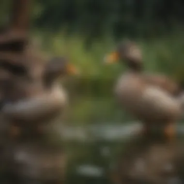 Social Dynamics of Ducks Ducks engaging in social interaction