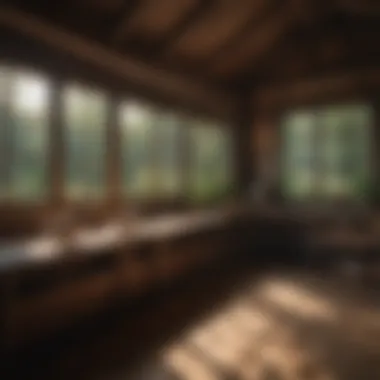 An elegant interior of a duck hutch with proper nesting areas and ventilation.