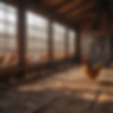 Interior of a chicken coop featuring excellent ventilation