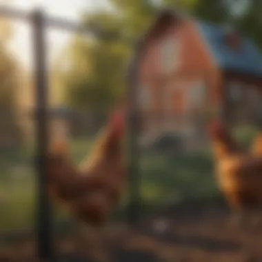 Security Features for Chicken Coops Secure chicken coop with robust locks and fencing