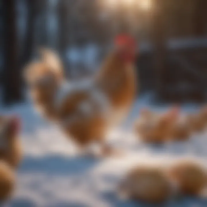 Preventive health measures for winter chickens