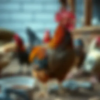 Variety of health care supplies for chickens