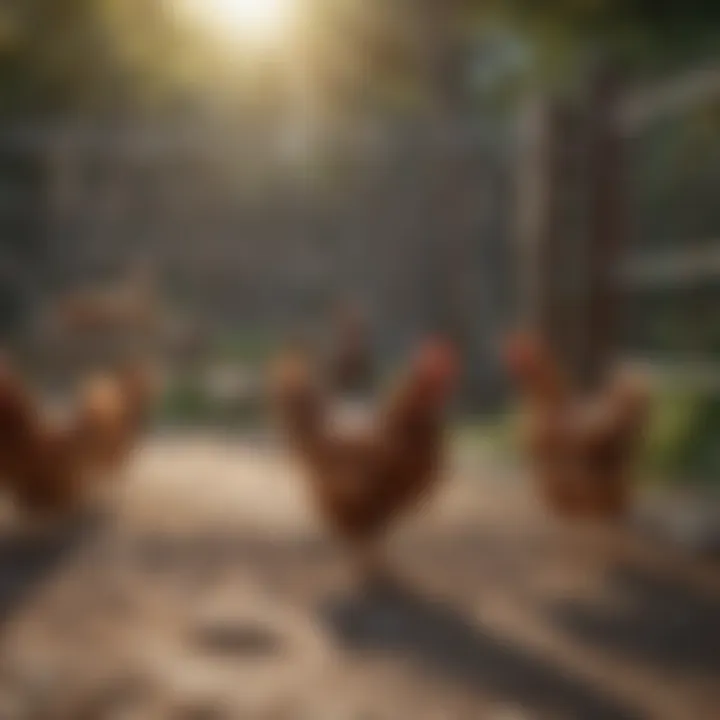 Outdoor chicken run with safety features