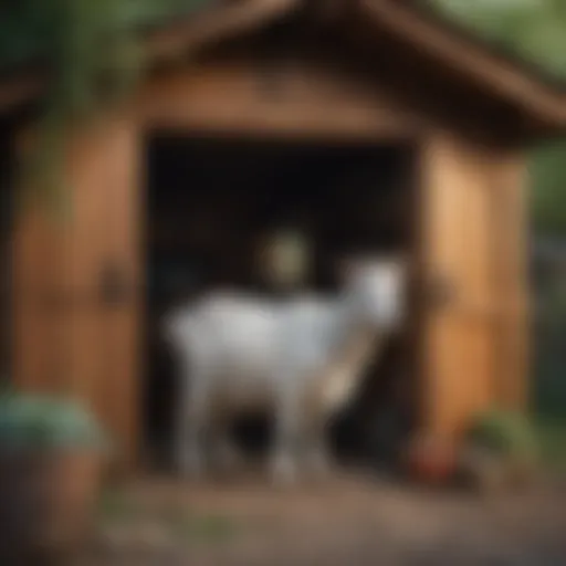A variety of goat house designs showcasing different styles and materials.