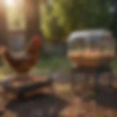 Types of Automatic Chicken Feeders Different types of automatic chicken feeders arranged for comparison