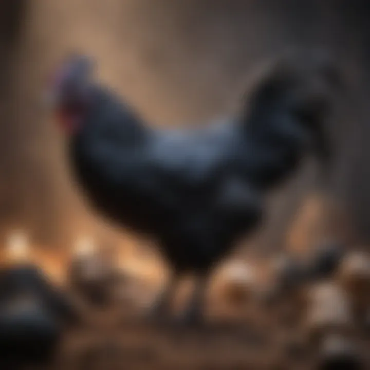 Illustration depicting the cultural significance of Ayam Cemani