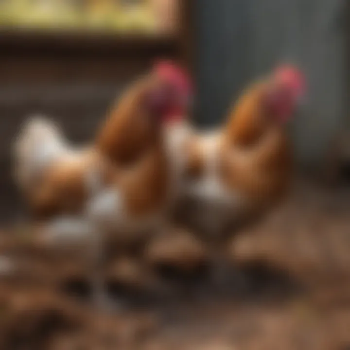 Healthy bantam hens in a well-maintained coop