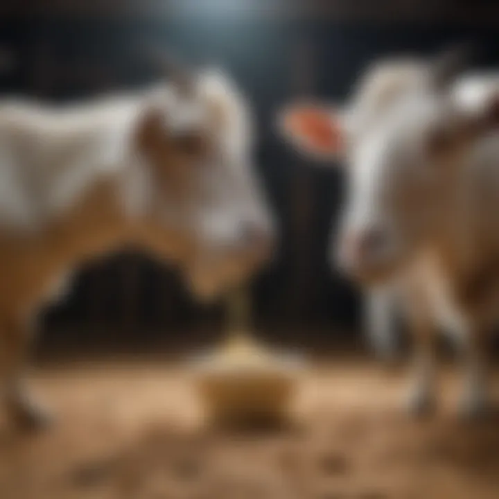 Comparison of goat and cow colostrum