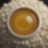 A close-up of goat colostrum highlighting its texture